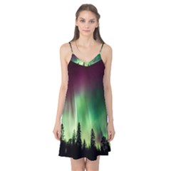 Aurora Borealis Northern Lights Forest Trees Woods Camis Nightgown  by danenraven