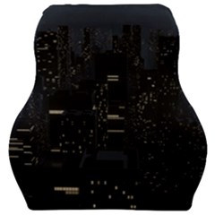 City Night Urban Downtown Science Tower Halo Car Seat Velour Cushion  by danenraven