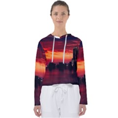 New York City Urban Skyline Harbor Bay Reflections Women s Slouchy Sweat by danenraven