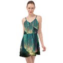 Magical Forest Forest Painting Fantasy Summer Time Chiffon Dress View1