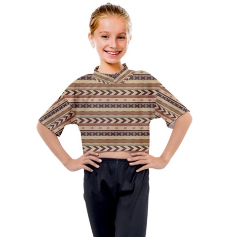 X Mas Texture Pack 4 Kids Mock Neck Tee by artworkshop