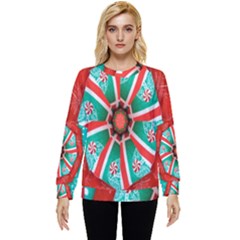 Christmas Kaleidoscope Hidden Pocket Sweatshirt by artworkshop