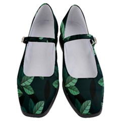 Leaves Pattern Women s Mary Jane Shoes by artworkshop