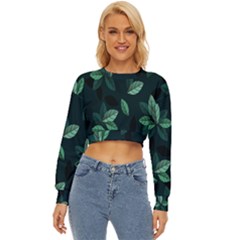 Leaves Pattern Lightweight Long Sleeve Sweatshirt by artworkshop