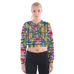 Art Background Abstract Cropped Sweatshirt by artworkshop