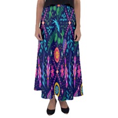 Pattern Nature Design Flared Maxi Skirt by artworkshop