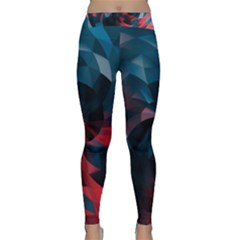 Art Polygon Geometric Design Pattern Colorful Classic Yoga Leggings by Ravend