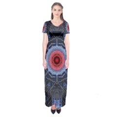 Art Robots Artificial Intelligence Technology Short Sleeve Maxi Dress by Ravend