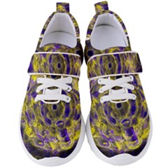 Fractal Glowing Kaleidoscope Women s Velcro Strap Shoes by Ravend