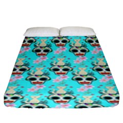 Skullart Fitted Sheet (king Size) by Sparkle