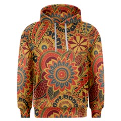 Bright Seamless Pattern-with-paisley-mehndi-elements-hand-drawn-wallpaper-with-floral-traditional-in Men s Overhead Hoodie by BangZart