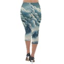 Mountains Alps Nature Clouds Sky Fresh Air Art Lightweight Velour Capri Leggings  View2