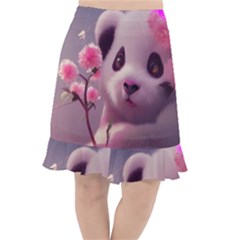 Panda Endangered Protected Bamboo National Treasure Fishtail Chiffon Skirt by Pakemis