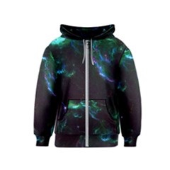 Space Cosmos Galaxy Stars Black Hole Universe Art Kids  Zipper Hoodie by Pakemis