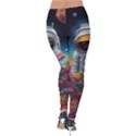 Astronaut Universe Planting Flowers Cosmos Galaxy Velvet Leggings View2