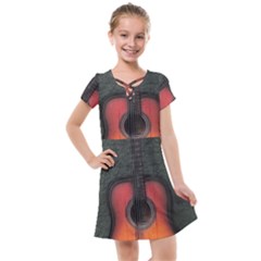 Guitar Ropes Music Instrument Sound Melody Kids  Cross Web Dress by Pakemis