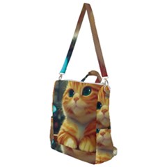 Cute Cat Cat Feline 3d Crossbody Backpack by Pakemis