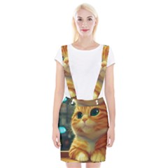 Cute Cat Cat Feline 3d Braces Suspender Skirt by Pakemis