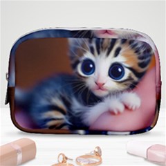 Cute Kitten Kitten Animal Wildlife 3d Make Up Pouch (small) by Pakemis