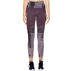 Skyline Skyscrapers Futuristic Sci-fi Panorama Pocket Leggings  by Pakemis