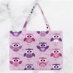 Seamless Cute Colourfull Owl Kids Pattern Medium Tote Bag by Pakemis