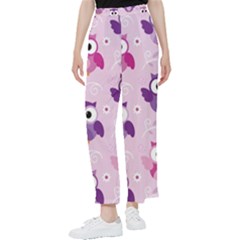 Seamless Cute Colourfull Owl Kids Pattern Women s Pants  by Pakemis