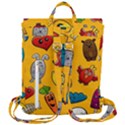 Graffiti Characters Seamless Ornament Flap Top Backpack View3