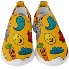 Graffiti Characters Seamless Ornament Kids  Slip On Sneakers by Pakemis
