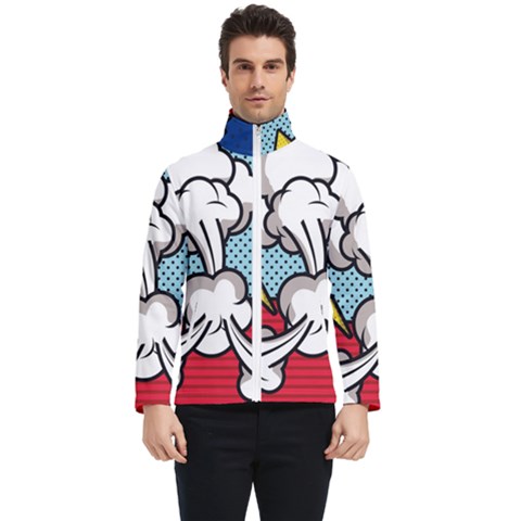 Rays Smoke Pop Art Style Vector Illustration Men s Bomber Jacket by Pakemis