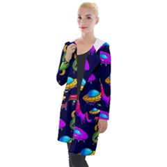 Space Pattern Hooded Pocket Cardigan by Pakemis