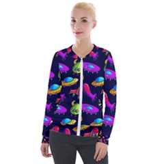 Space Pattern Velvet Zip Up Jacket by Pakemis