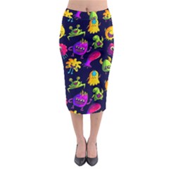 Space Patterns Midi Pencil Skirt by Pakemis