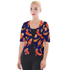 Space Patterns Pattern Cropped Button Cardigan by Pakemis