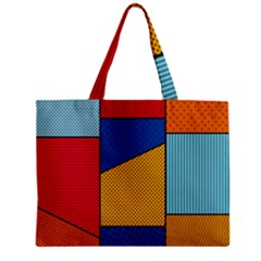 Dotted Colors Background Pop Art Style Vector Zipper Mini Tote Bag by Pakemis