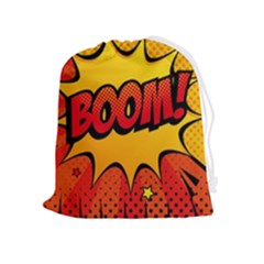 Explosion Boom Pop Art Style Drawstring Pouch (xl) by Pakemis