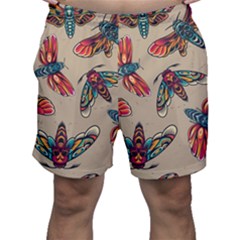 Tattoos Colorful Seamless Pattern Men s Shorts by Pakemis