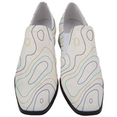 Abstract Colorful Topographic Map Design Vector Women Slip On Heel Loafers by Pakemis