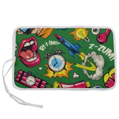 Pop Art Colorful Seamless Pattern Pen Storage Case (m) by Pakemis