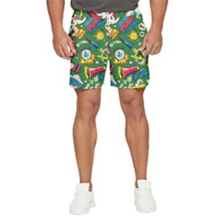 Pop Art Colorful Seamless Pattern Men s Runner Shorts by Pakemis