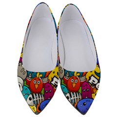 Graffiti Characters Seamless Pattern Women s Low Heels by Pakemis