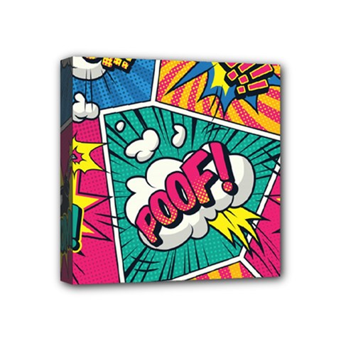 Comic Colorful Seamless Pattern Mini Canvas 4  X 4  (stretched) by Pakemis