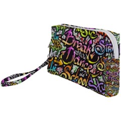 Graffiti Word Seamless Pattern Wristlet Pouch Bag (small) by Pakemis