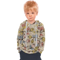 Seamless Pattern With Flower Bird Kids  Overhead Hoodie by Pakemis