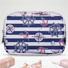 Seamless Marine Pattern Make Up Pouch (small) by Pakemis