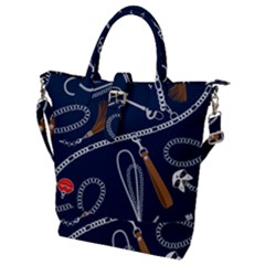 Chains-seamless-pattern Buckle Top Tote Bag by Pakemis