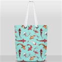 Pattern-with-koi-fishes Full Print Rope Handle Tote (Small) View2