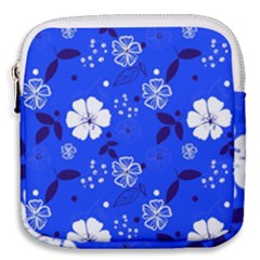 Blooming-seamless-pattern-blue-colors Mini Square Pouch by Pakemis