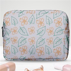 Hand-drawn-cute-flowers-with-leaves-pattern Make Up Pouch (large) by Pakemis