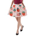 Strawberry-seamless-pattern A-Line Pocket Skirt View1