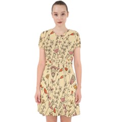 Seamless-pattern-with-different-flowers Adorable In Chiffon Dress by Pakemis